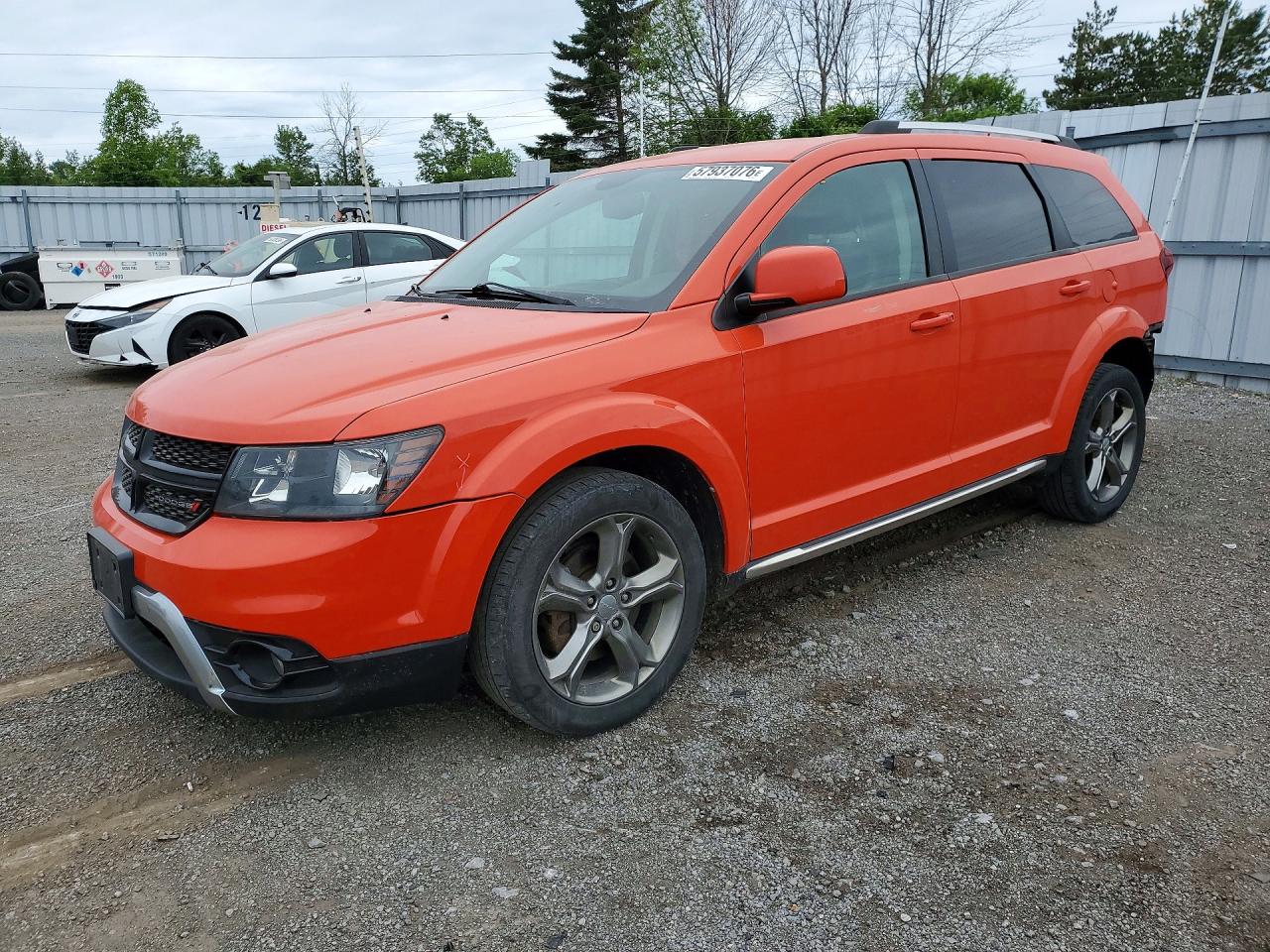 2017 Dodge Journey Crossroad Plus, VIN 3C4PDCGG0HT619185 — Rear end
