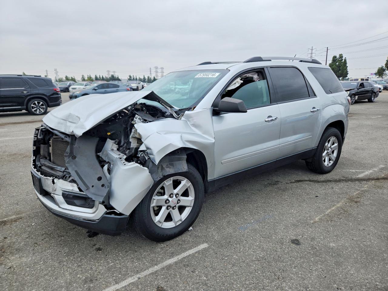 2014 GMC Acadia SLE, VIN 1GKKRPKD4EJ375449 — Front end