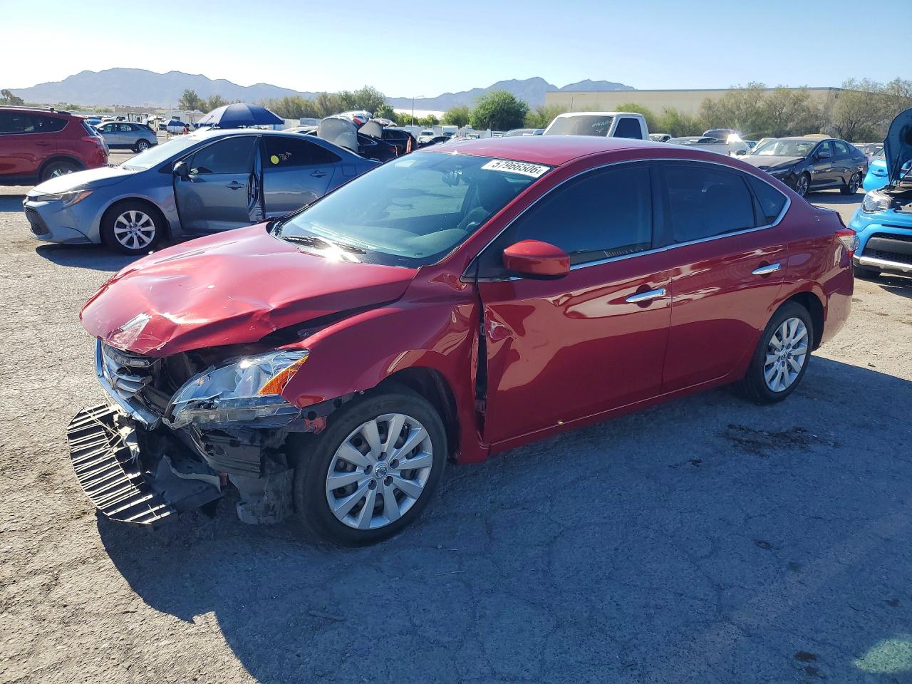 2013 Nissan Sentra SV, VIN 3N1AB7AP1DL714976 — Front end