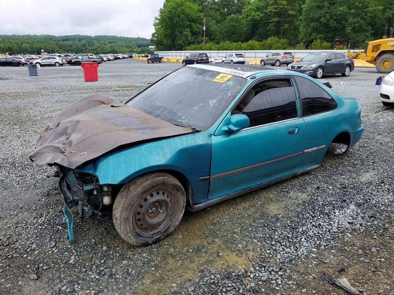 1994 Honda Civic, VIN 1HGEJ1232RL035958 — Engine fire