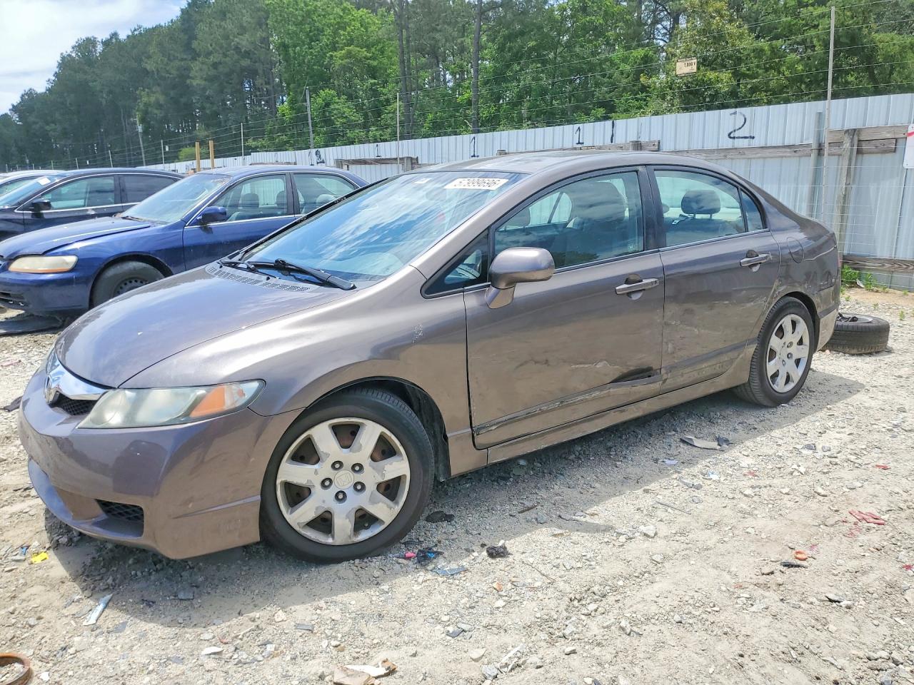 2010 Honda Civic LX, VIN 2HGFA1F59AH563305 — Rear end