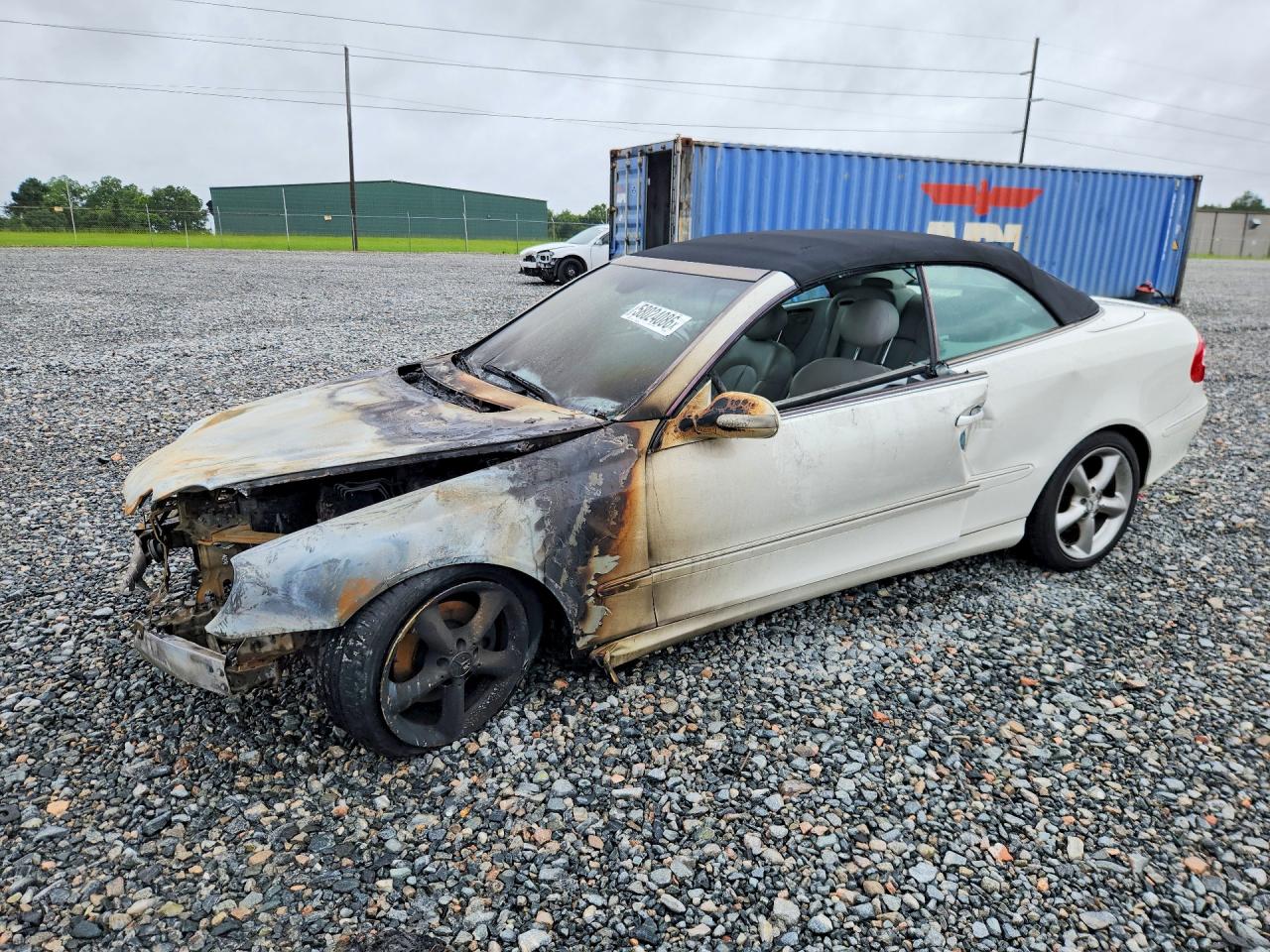 2005 Mercedes-Benz CLK 320, VIN WDBTK65G45T045303 — Engine fire