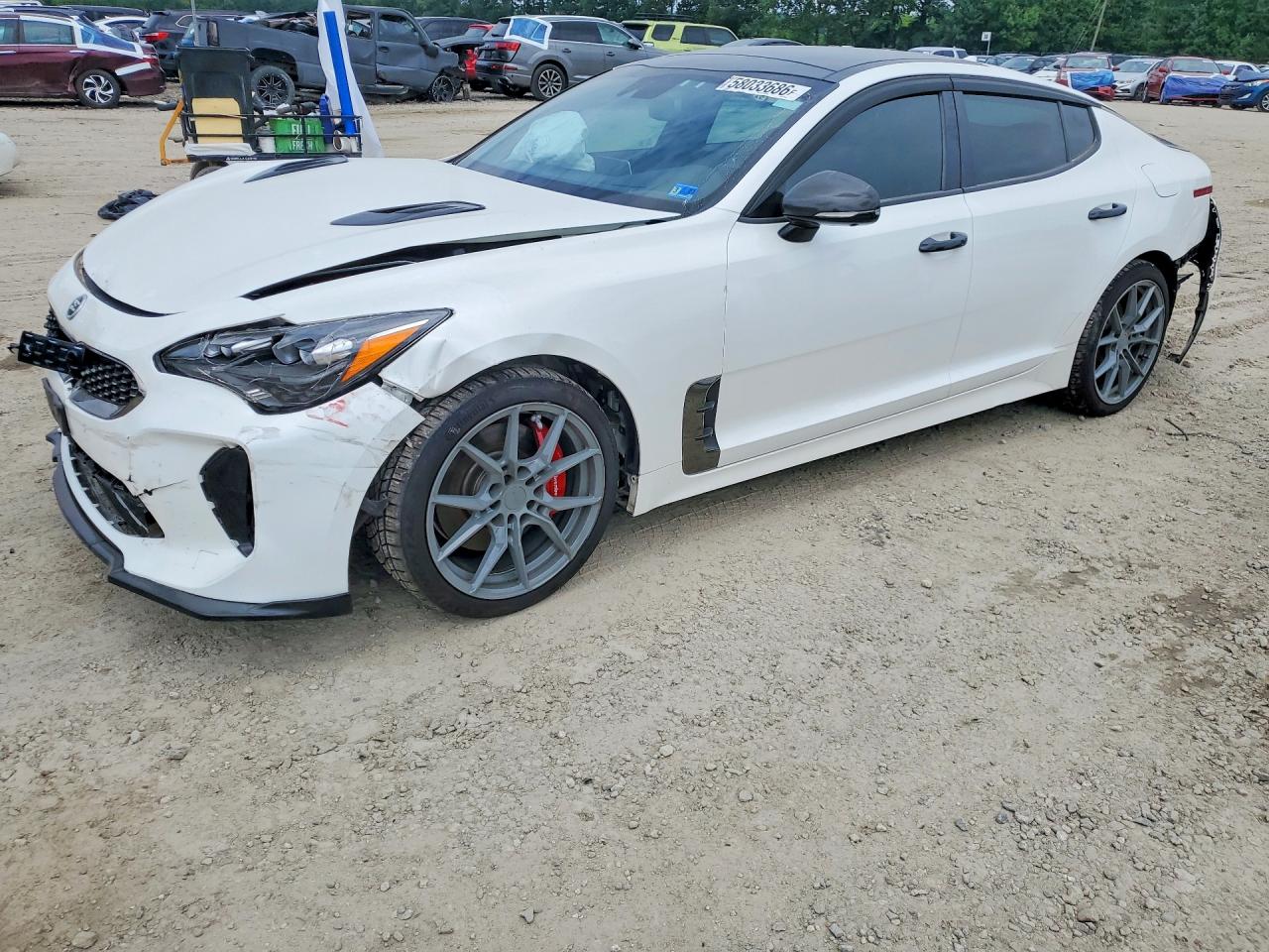 2021 Kia Stinger GT2, VIN KNAE55LCXM6091482 — Front end