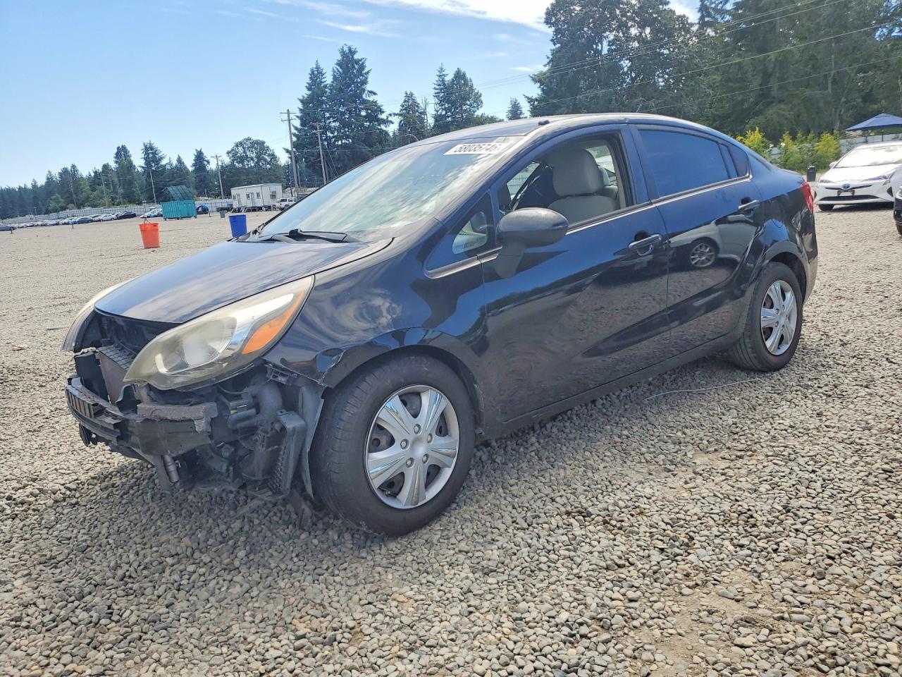 2012 Kia Rio LX, VIN KNADM4A36C6084328 — Front end