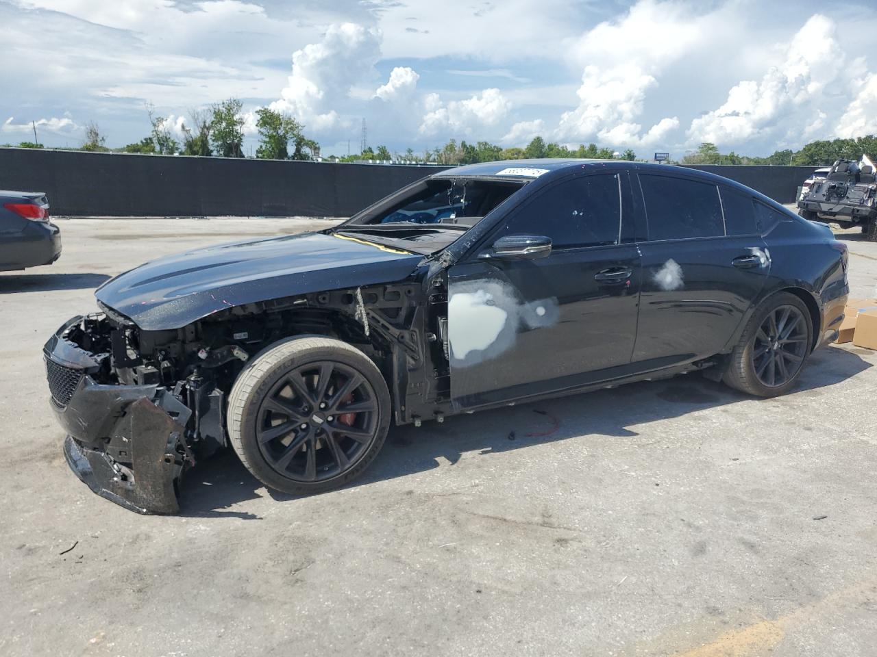 2024 Cadillac CT5-V, VIN 1G6DR5RW2R0121267 — Partial repair