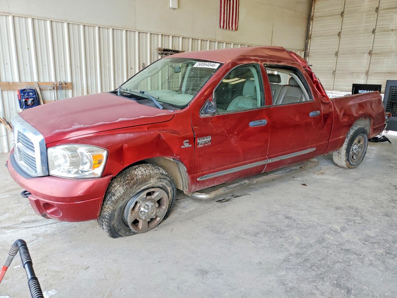 2007 Dodge 2500 SLT, VIN 3D7KR29A37G826116 — Rollover