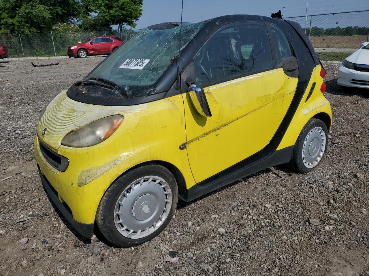 2010 Smart fortwo Pure, VIN WMEEJ3BA3AK363636 — Roof