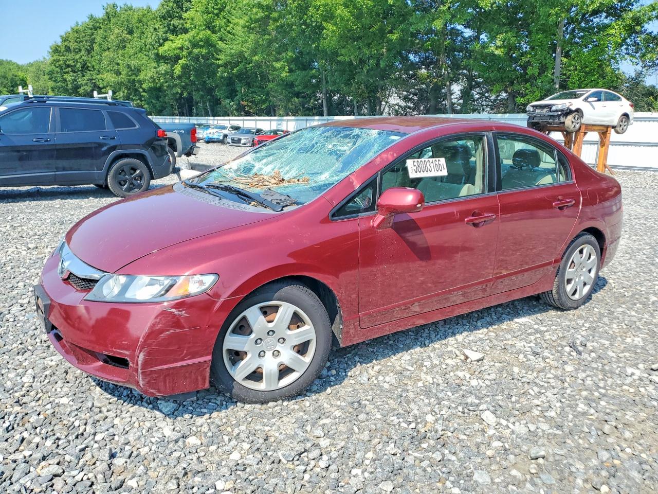 2010 Honda Civic LX, VIN 2HGFA1F59AH576295 — Roof