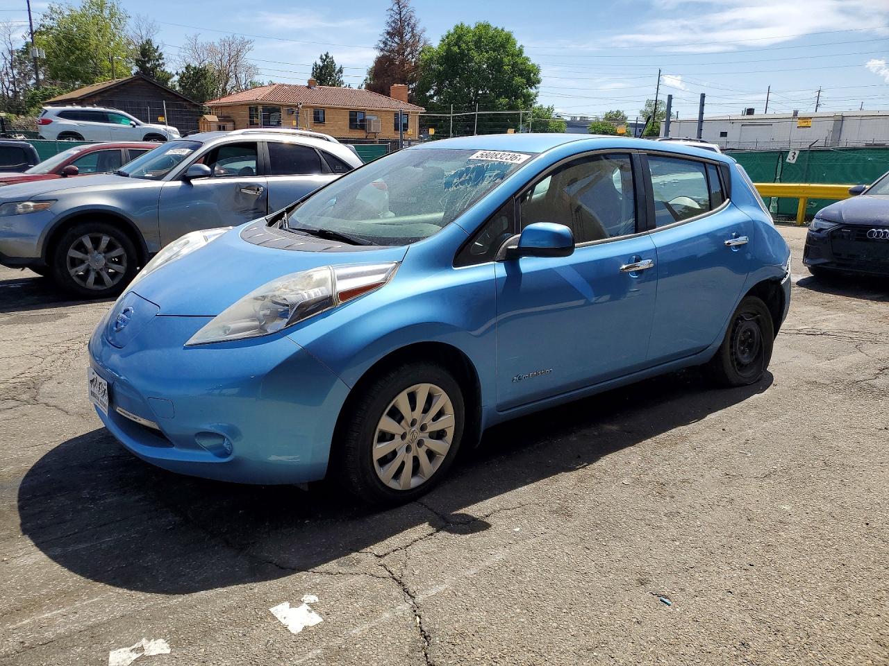 2014 Nissan LEAF SV, VIN 1N4AZ0CP7EC339434 — Зад