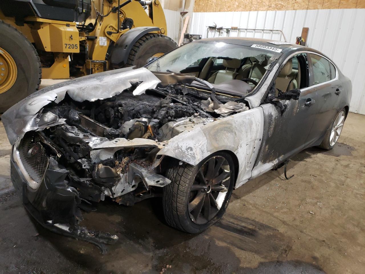 2015 Jaguar XF Portfolio, VIN SAJWJ0FF6F8U65493 — Engine fire