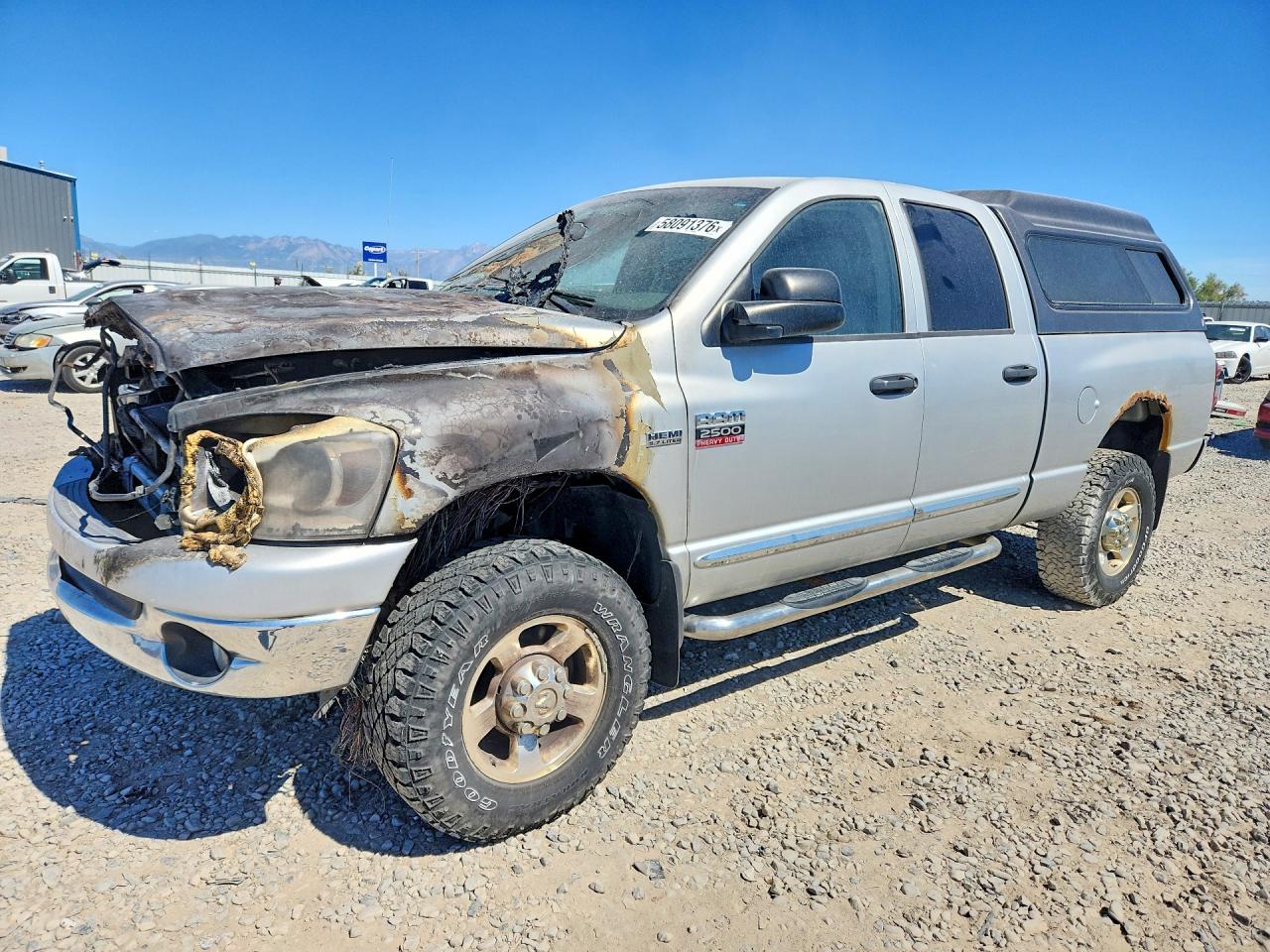 2008 Dodge 2500 SLT, VIN 3D7KS28D18G215289 — Engine fire