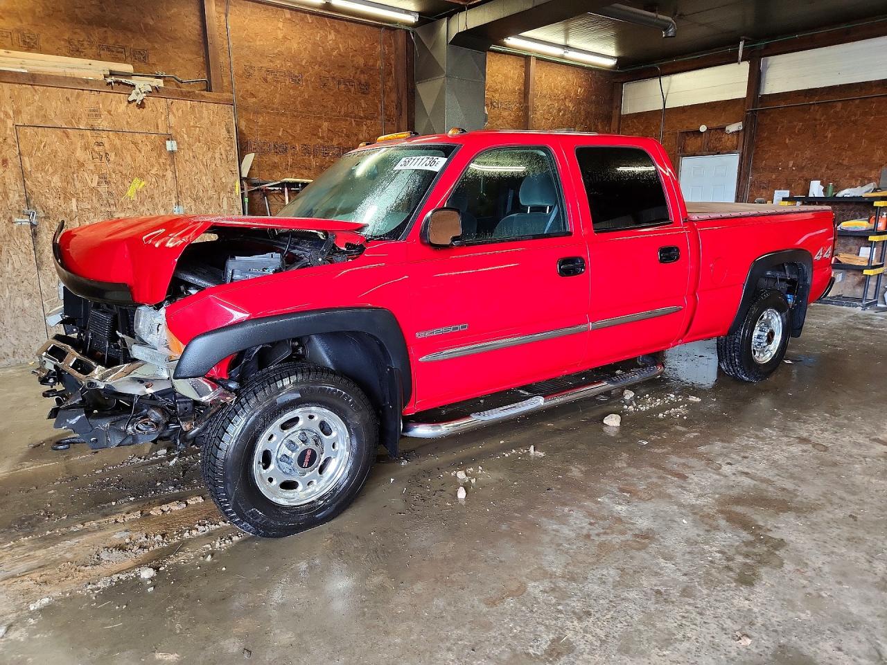 2004 GMC Sierra 2500 SLT, VIN 1GTGK23U74F102854 — Front end