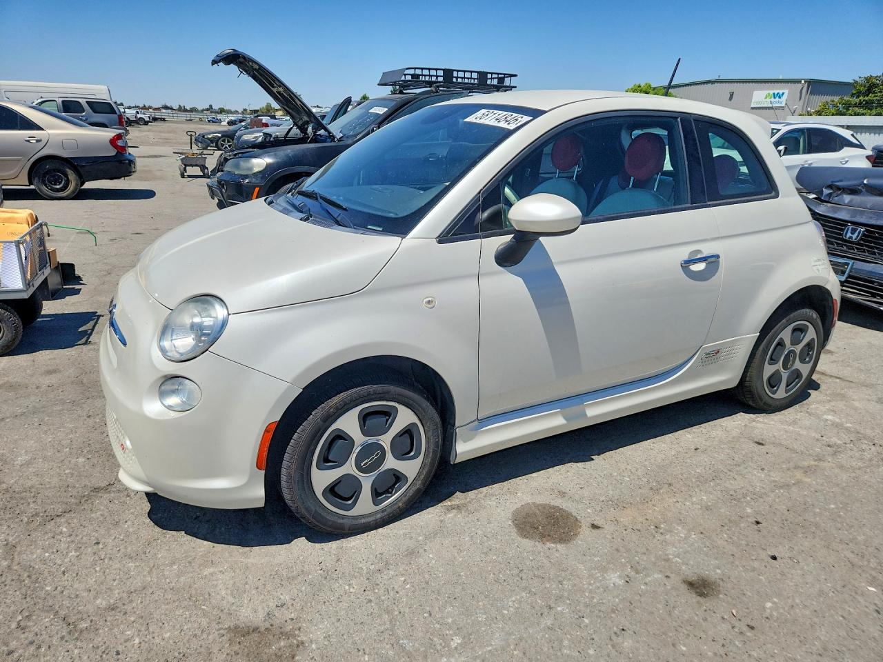 2014 FIAT 500e, VIN 3C3CFFGE7ET172668 — Rear end