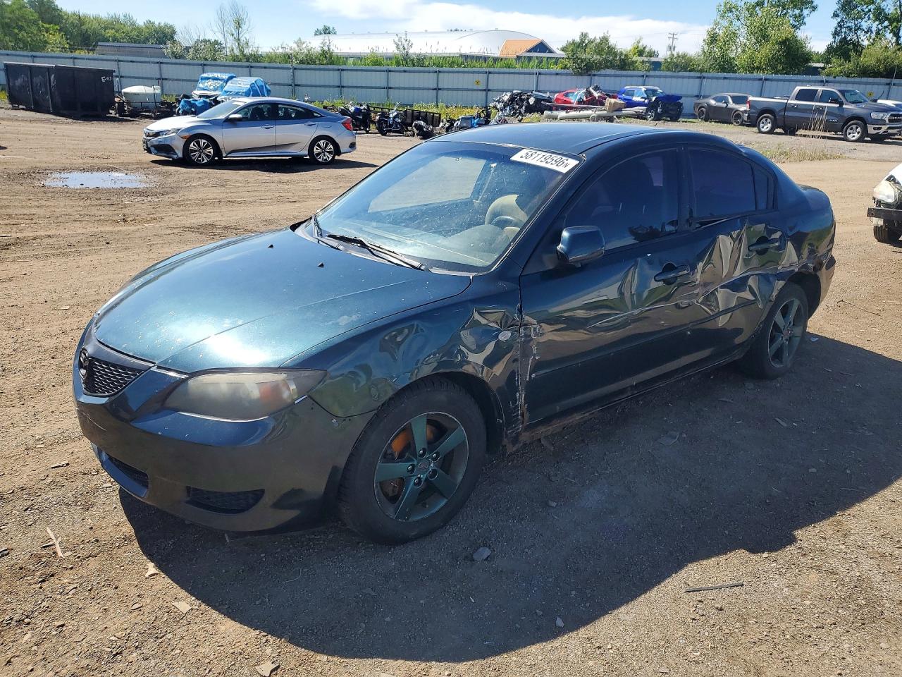 2004 Mazda 3 i, VIN JM1BK12F841215619 — Side