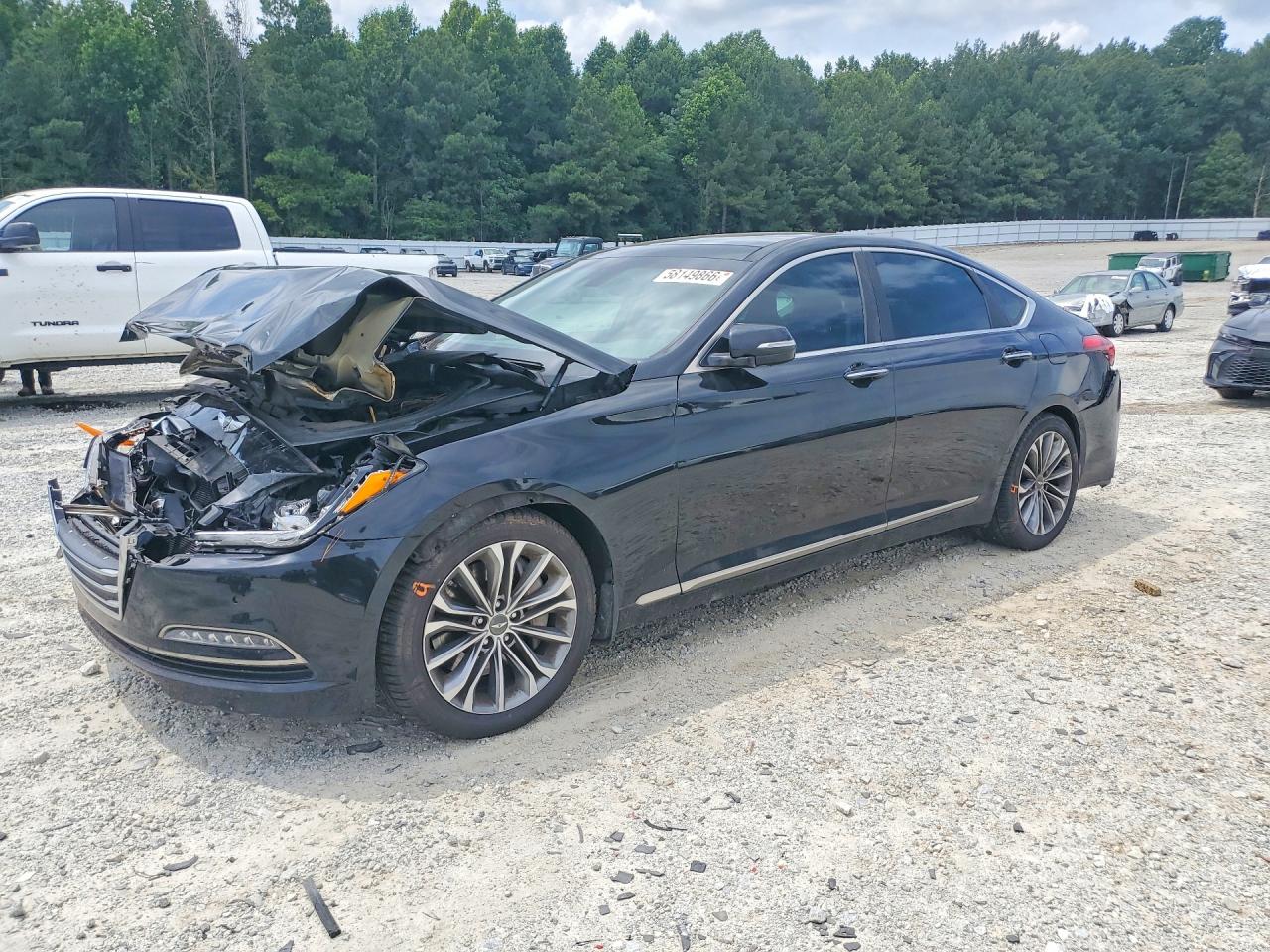 2016 Hyundai Genesis 3.8L, VIN KMHGN4JE4GU142495 — Front end