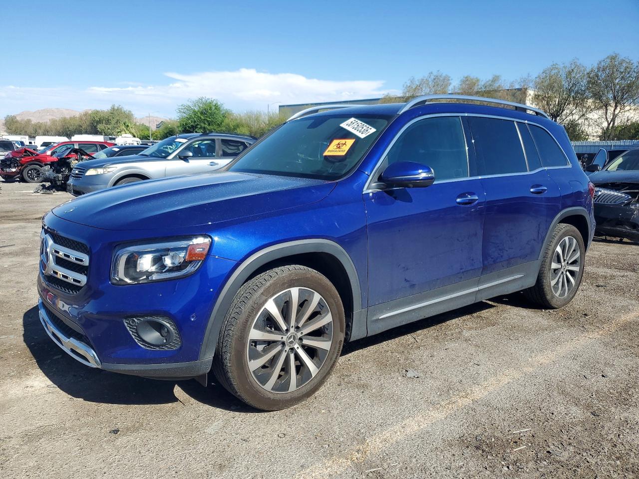 2022 Mercedes-Benz GLB 250, VIN W1N4M4HB0NW239693 — Interior fire