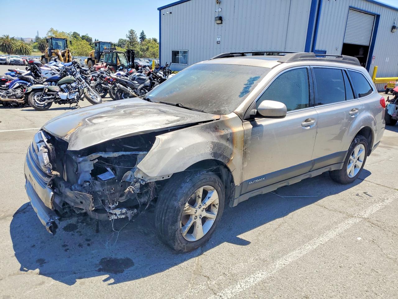 2014 Subaru Outback Limited, VIN 4S4BRBLC5E3325695 — Engine fire
