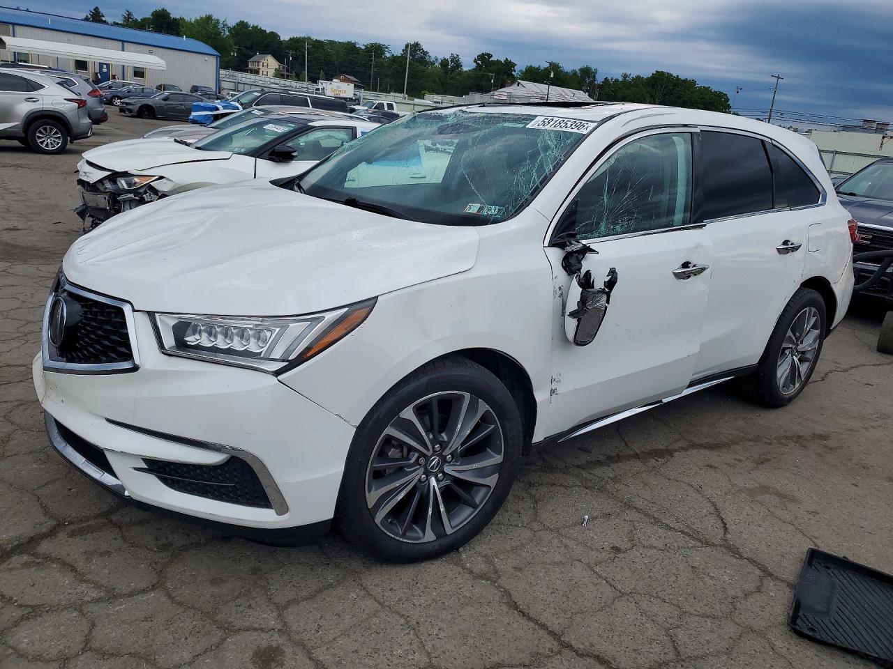 2020 Acura MDX Technology, VIN 5J8YD4H5XLL006004 — Опрокидывание
