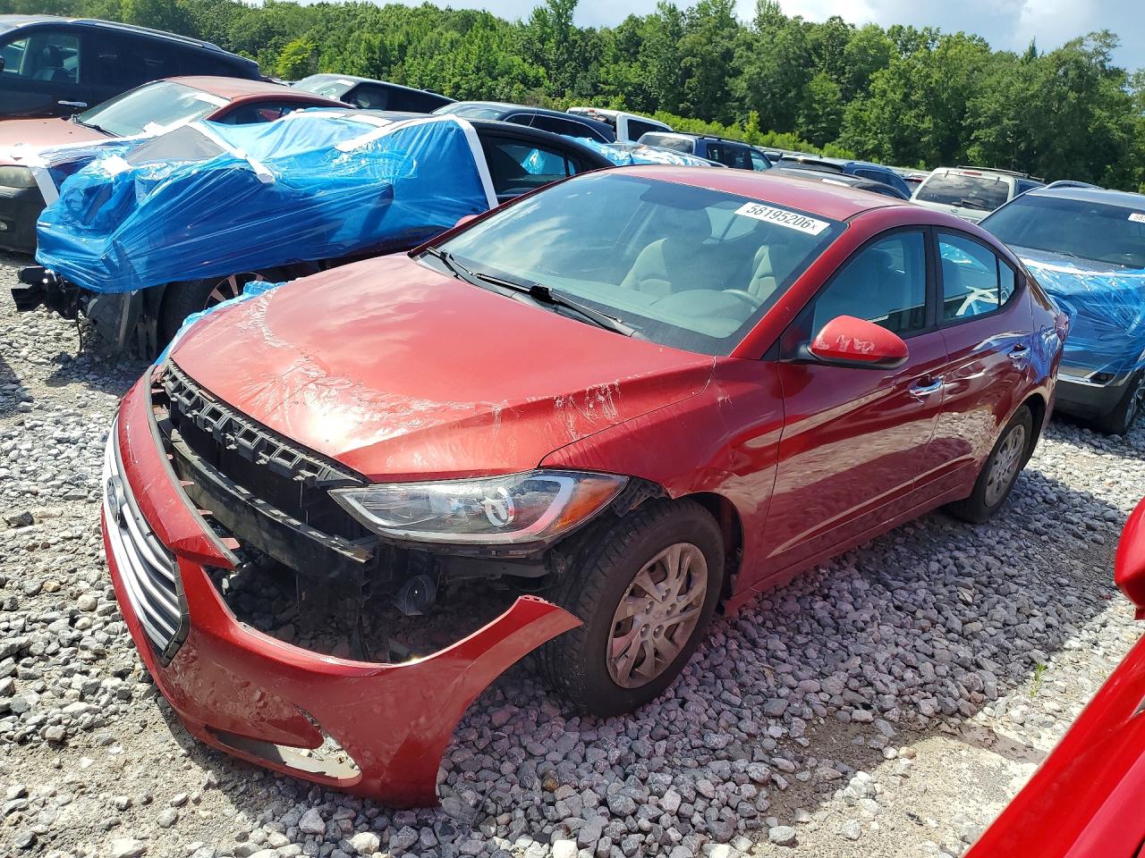2017 Hyundai Elantra SE, VIN KMHD74LFXHU077611 — Front end