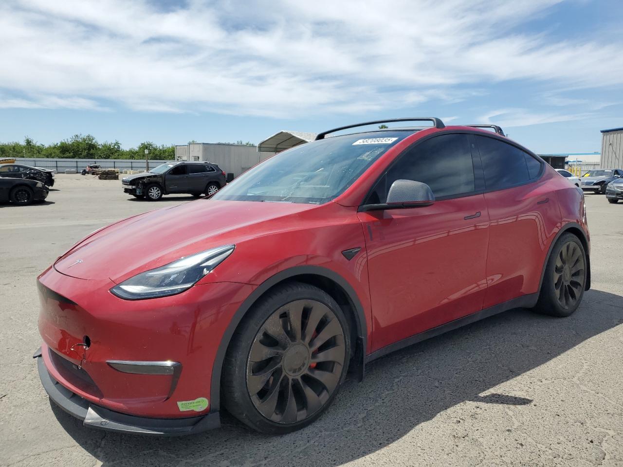 2021 Tesla Model Y Performance, VIN 5YJYGDEF9MF194828 — Фото с аукциона 1 of 4