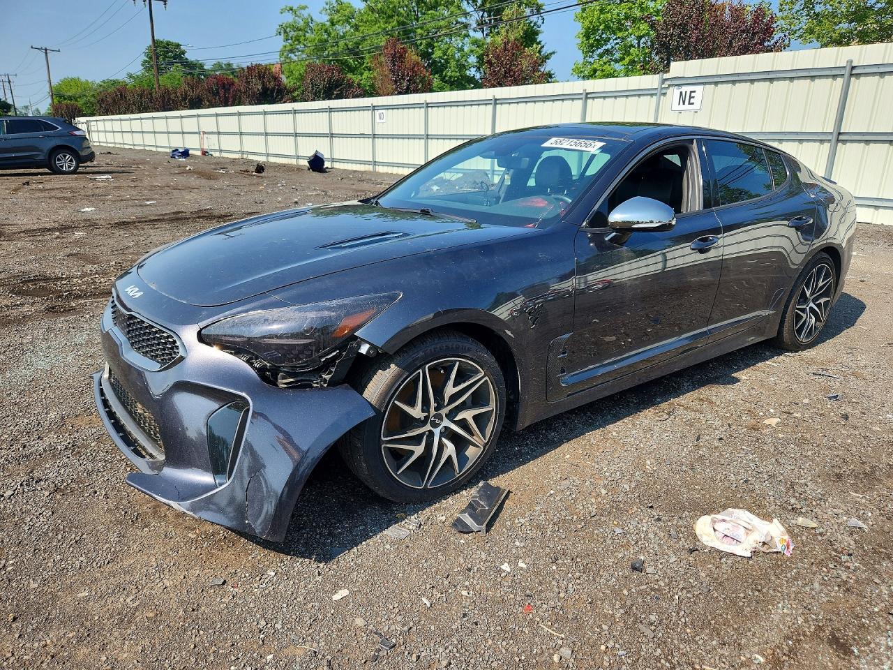 2022 Kia Stinger GT-Line, VIN KNAE35LD8N6118730 — Вода / потоп