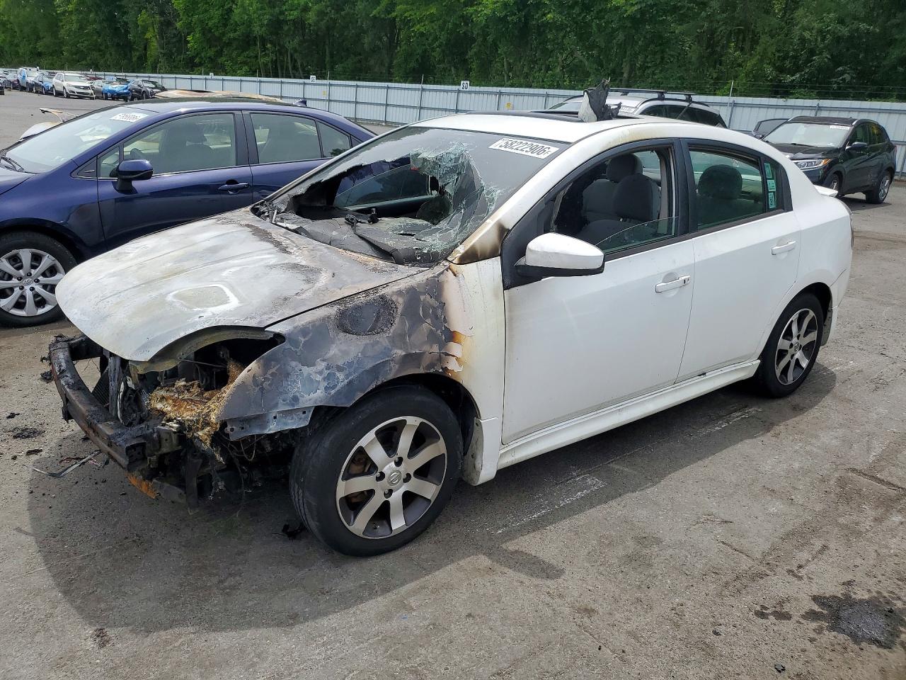 2012 Nissan Sentra S, VIN 3N1AB6AP3CL779921 — Engine fire