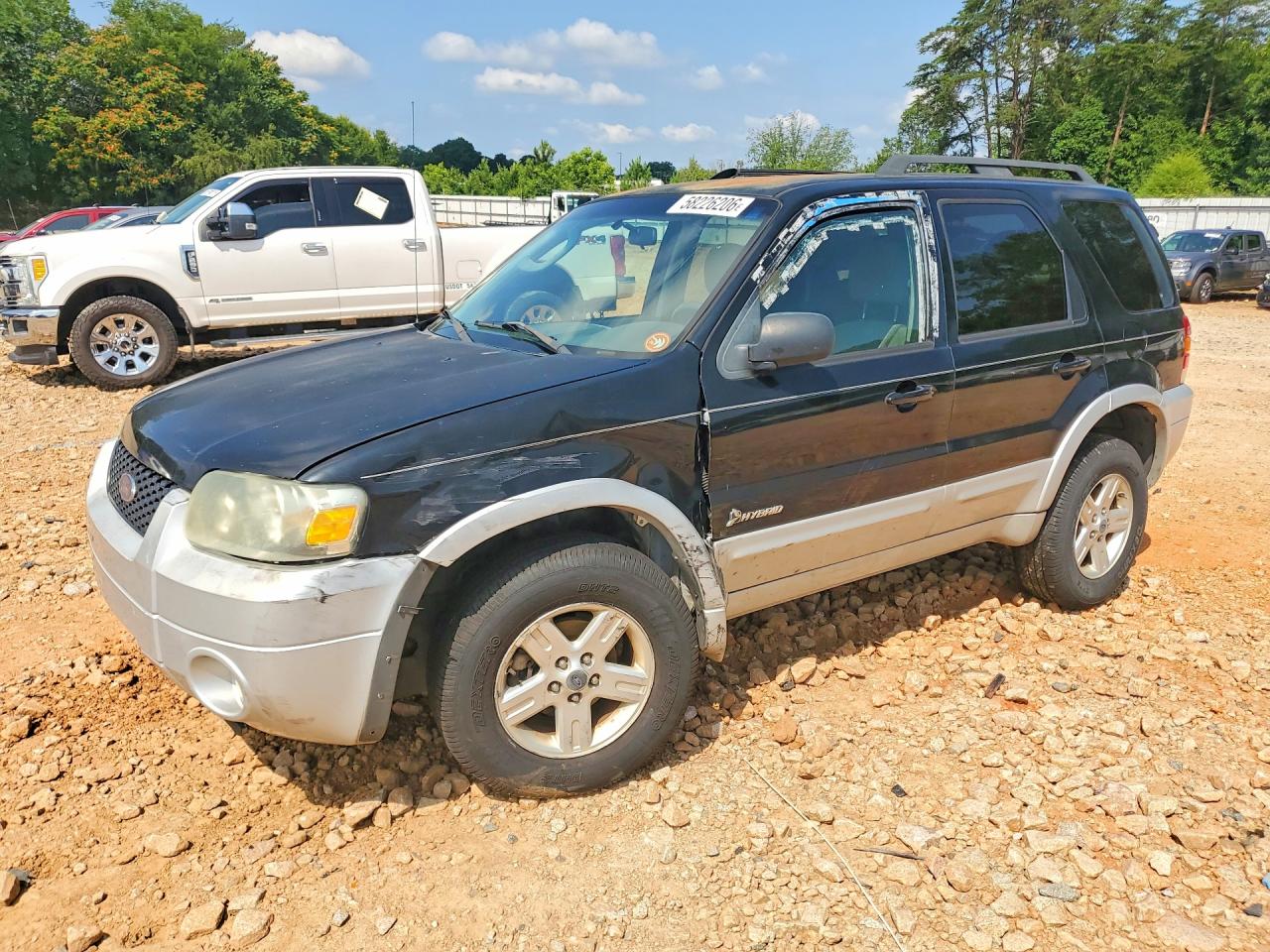 2007 Ford Escape Hybrid, VIN 1FMYU49H47KA14596 — Front end