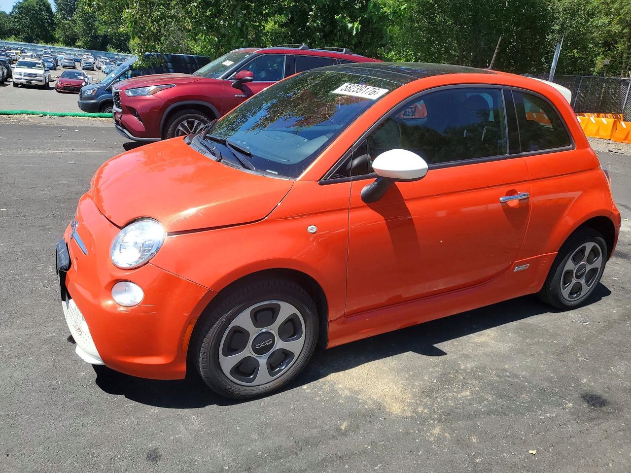 2013 FIAT 500e, VIN 3C3CFFGE2DT751050 — Front end