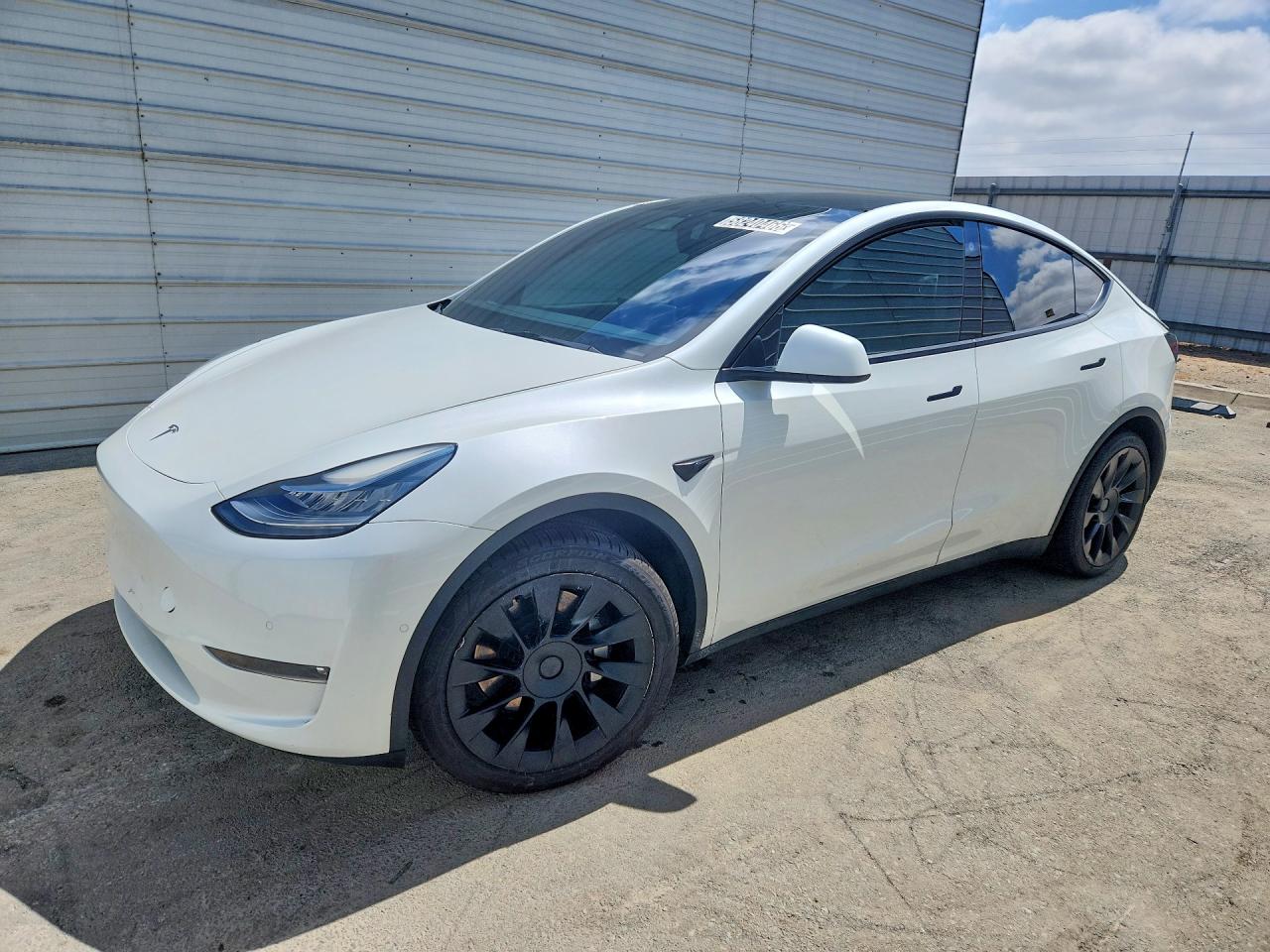 2021 Tesla Model Y Long Range, VIN 5YJYGDEEXMF218111 — Minor dents and scratches