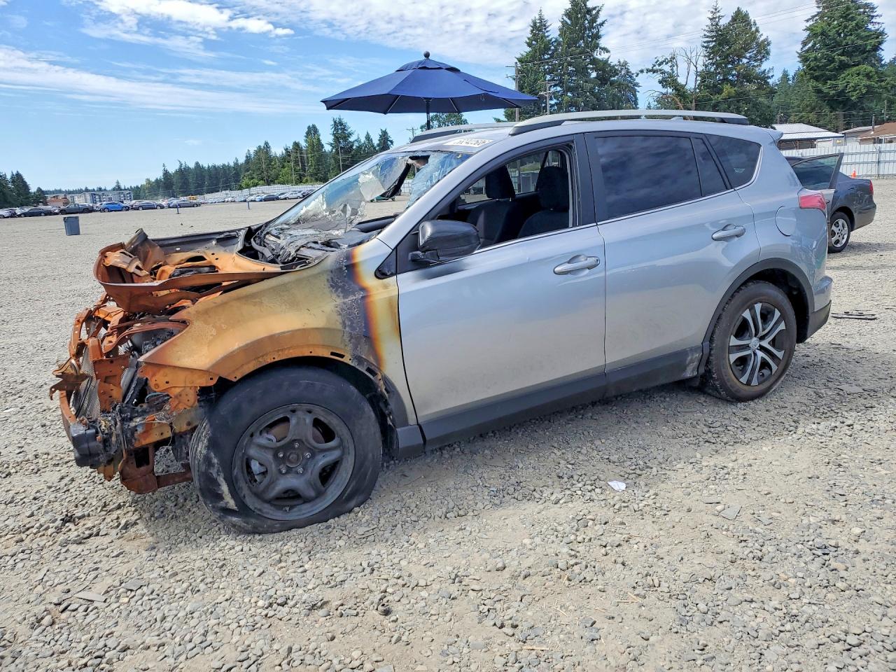 2018 Toyota RAV4 LE, VIN JTMBFREV2JJ232949 — Burn