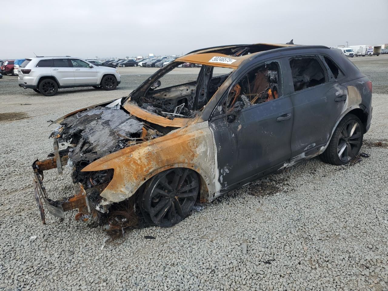 2022 Audi Q3 S line Premium Plus, VIN WA1EECF33N1128321 — Burn