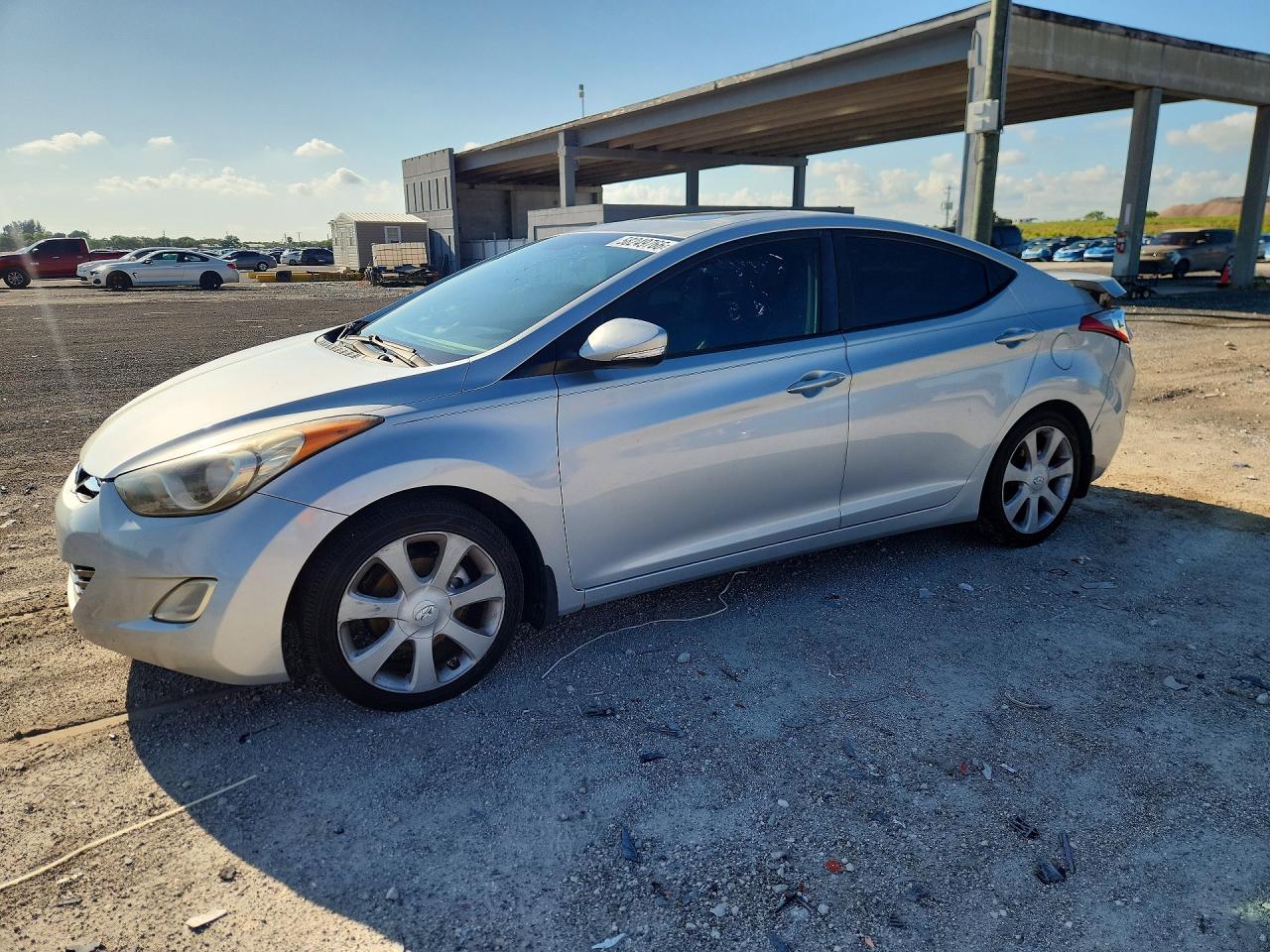 2012 Hyundai Elantra Limited, VIN 5NPDH4AE4CH141673 — Rear end