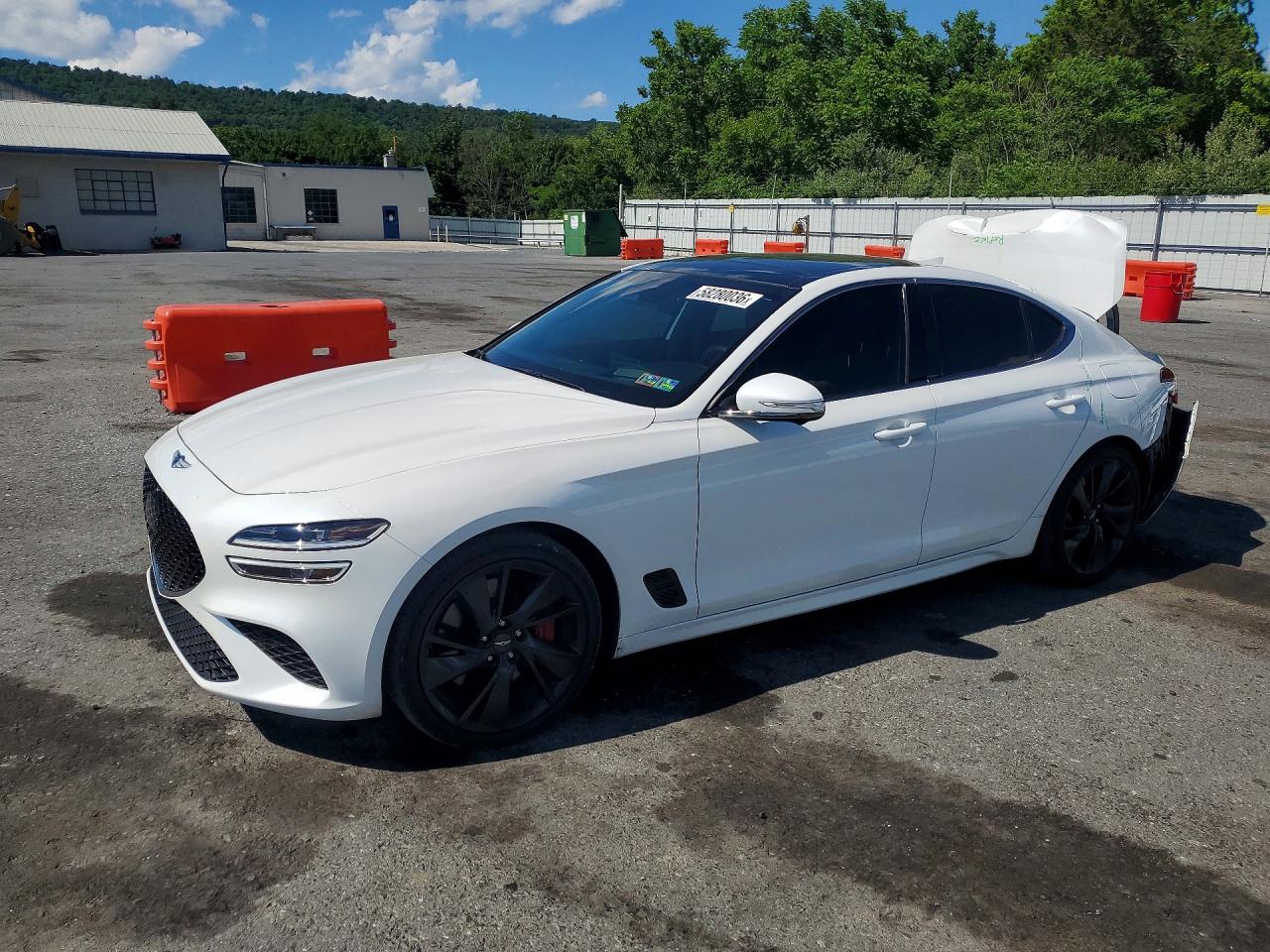 2022 Genesis G70 3.3T, VIN KMTG54TE9NU096565 — Rear end