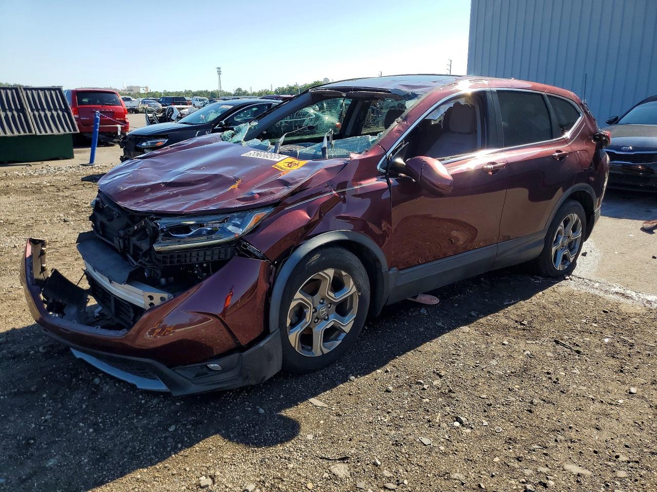2019 Honda CR-V EX, VIN 2HKRW1H52KH511193 — Rollover