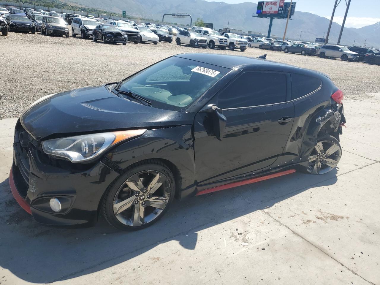 2015 Hyundai Veloster Turbo R-Spec, VIN KMHTC6AE0FU236310 — Rear end