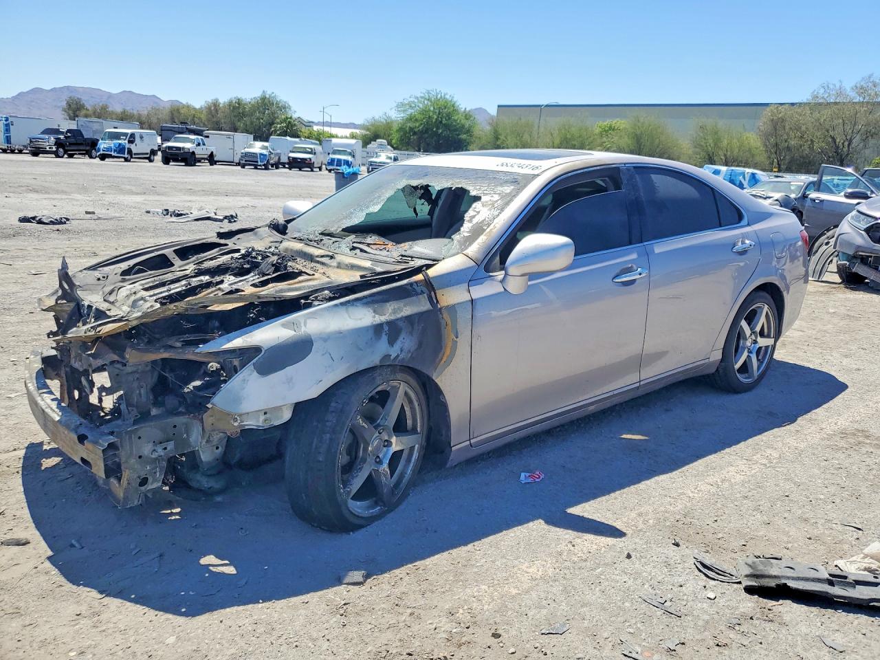2007 Lexus ES 330, VIN JTHBJ46G572011462 — Engine fire
