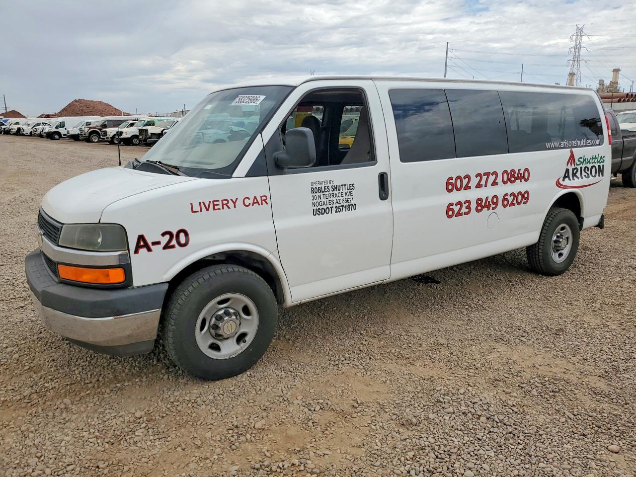 2014 Chevrolet Express Passenger LT, VIN 1GAZG1FA8E1104755 — Rear end