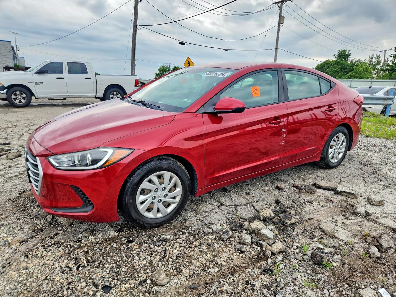 2018 Hyundai Elantra SE, VIN KMHD74LFXJU453911 — Vandalism