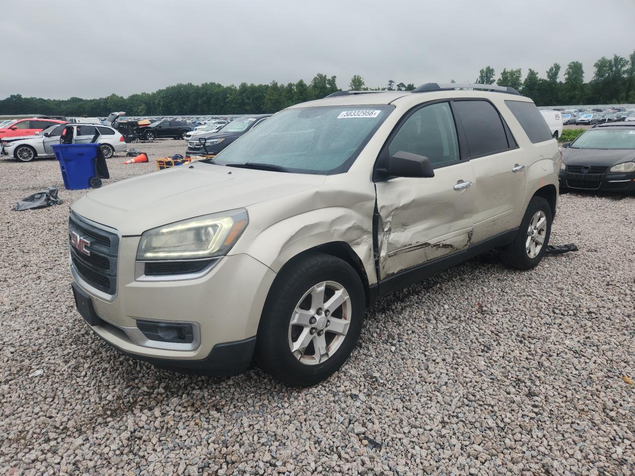 2015 GMC Acadia SLE, VIN 1GKKRPKD7FJ148810 — Front end