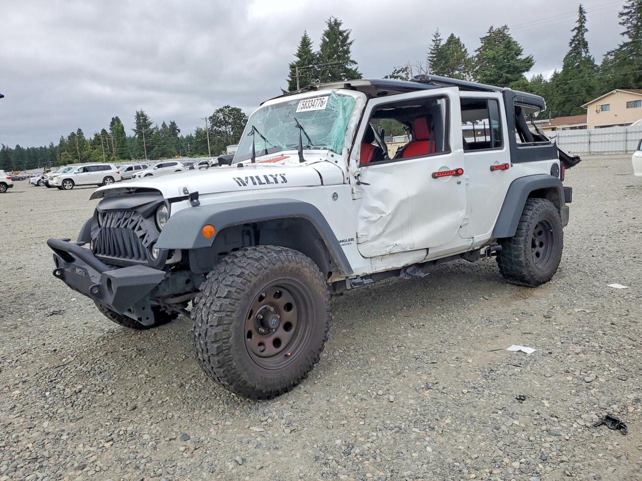 2017 Jeep Wrangler Unlimited Willys Wheeler, VIN 1C4BJWDG6HL554881 — Rollover