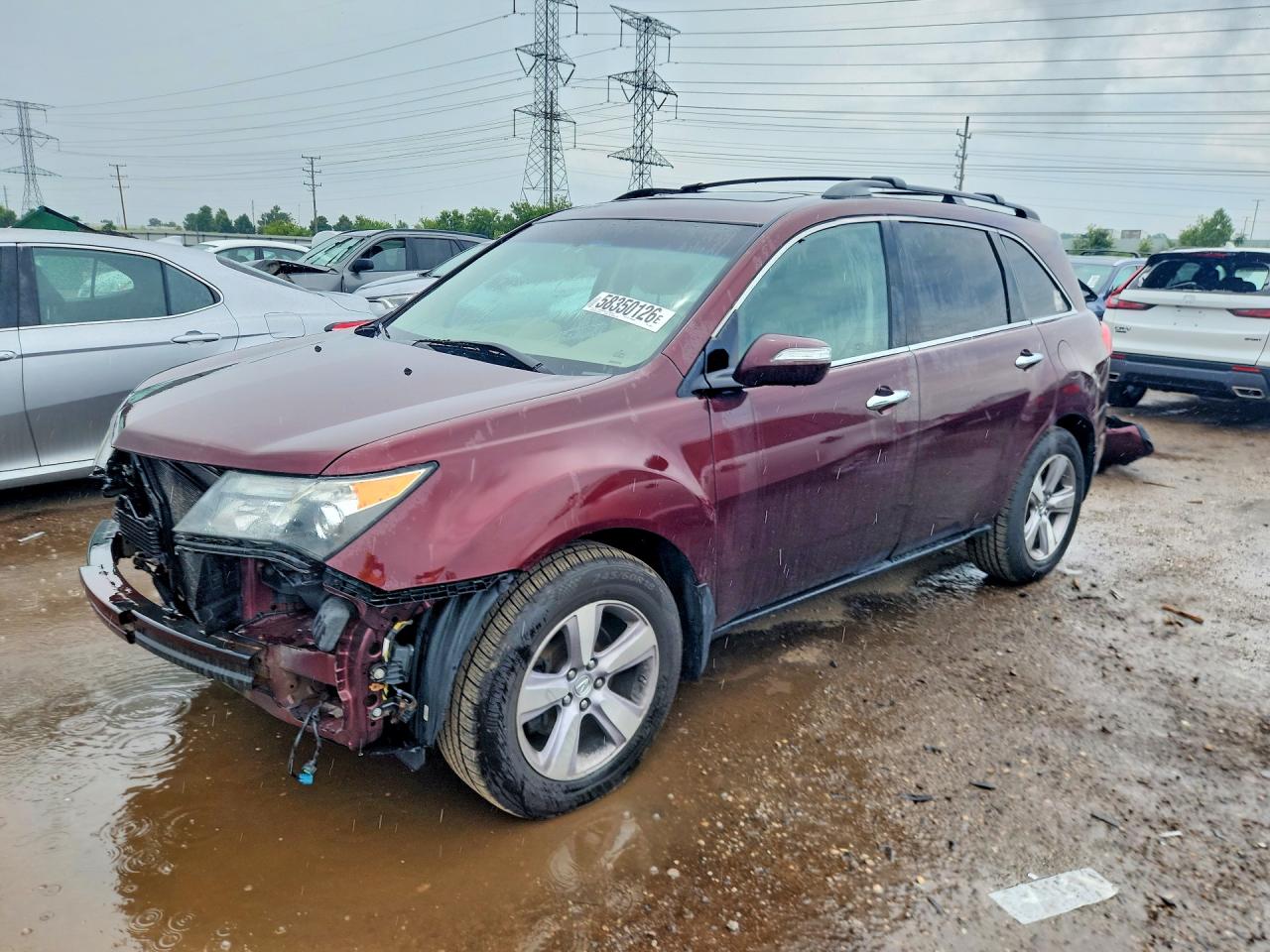 2013 Acura MDX Technology, VIN 2HNYD2H48DH508626 — Front end