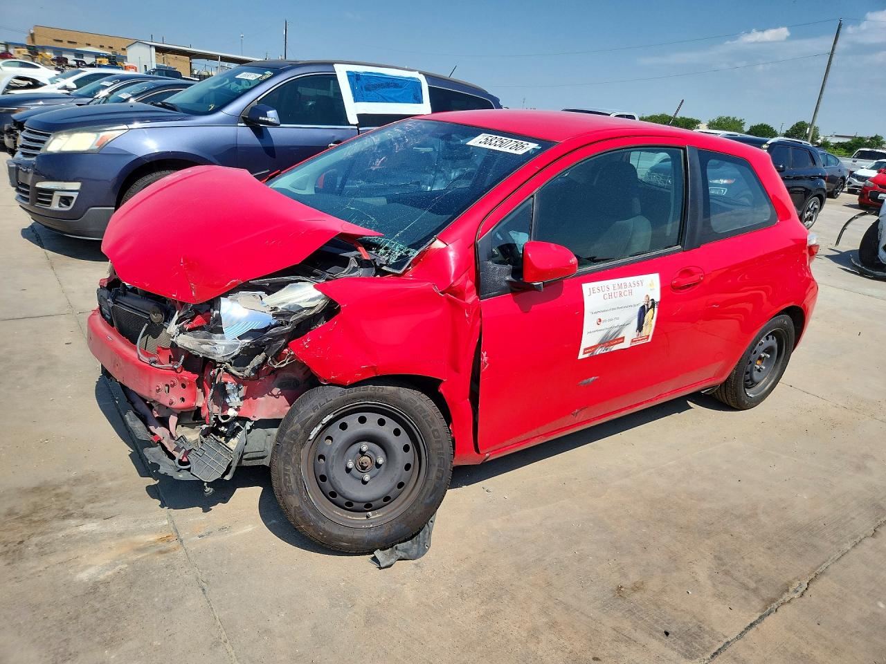 2014 Toyota Yaris L, VIN VNKJTUD34EA011020 — Front end