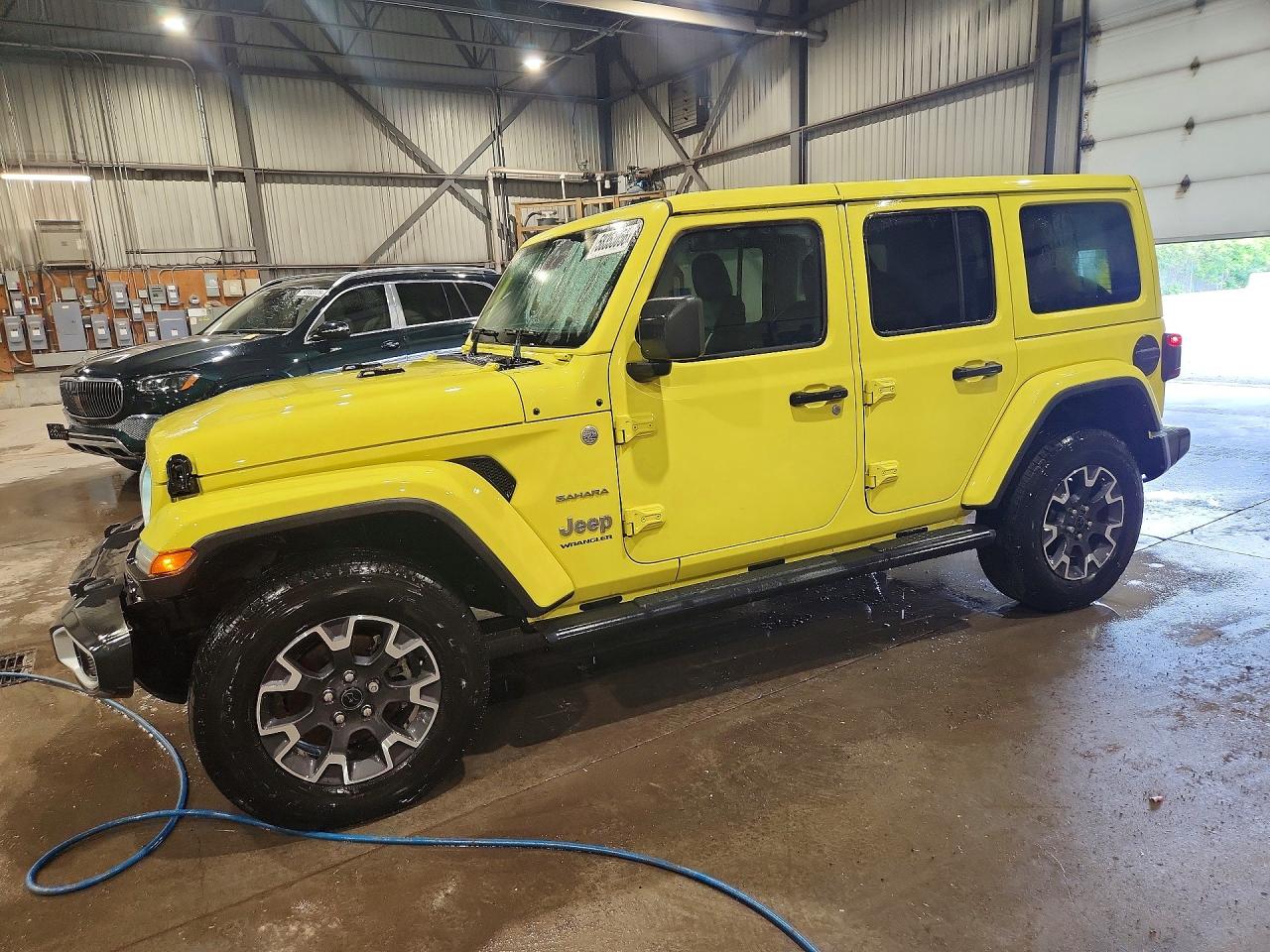 2024 Jeep Wrangler Sahara, VIN 1C4PJXEN5RW134585 — Вандализм