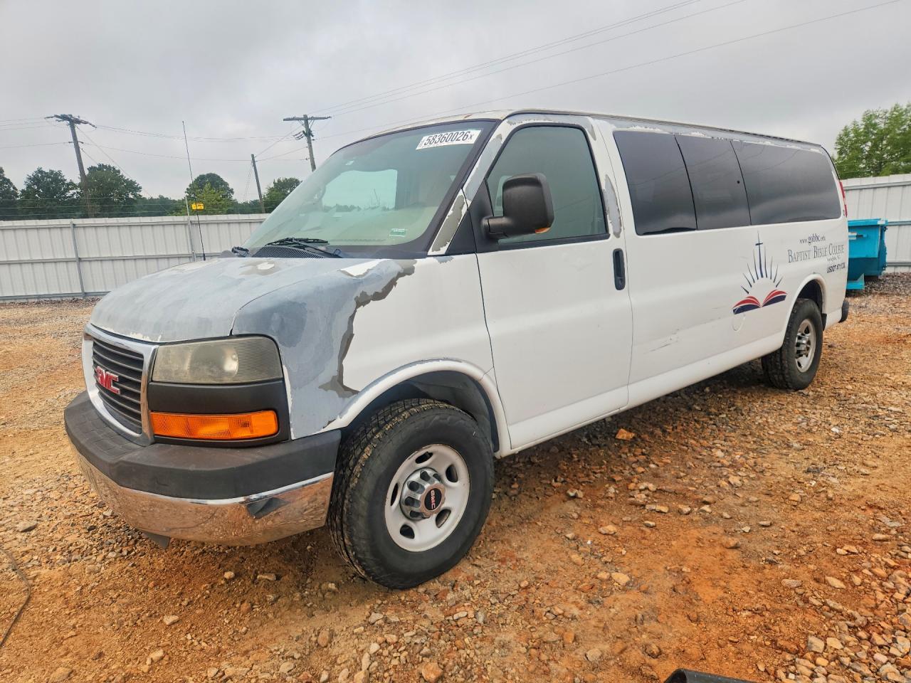 2010 GMC Savana, VIN 1GJ2G1DG9A1151215 — Hail
