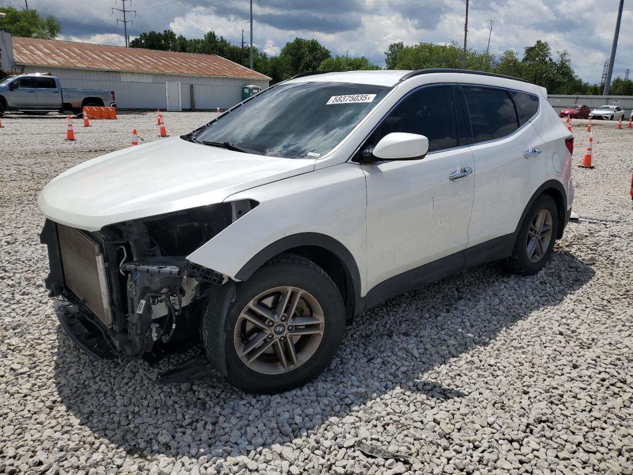 2017 Hyundai Santa Fe 2.4L, VIN 5NMZUDLB1HH045928 — Front end