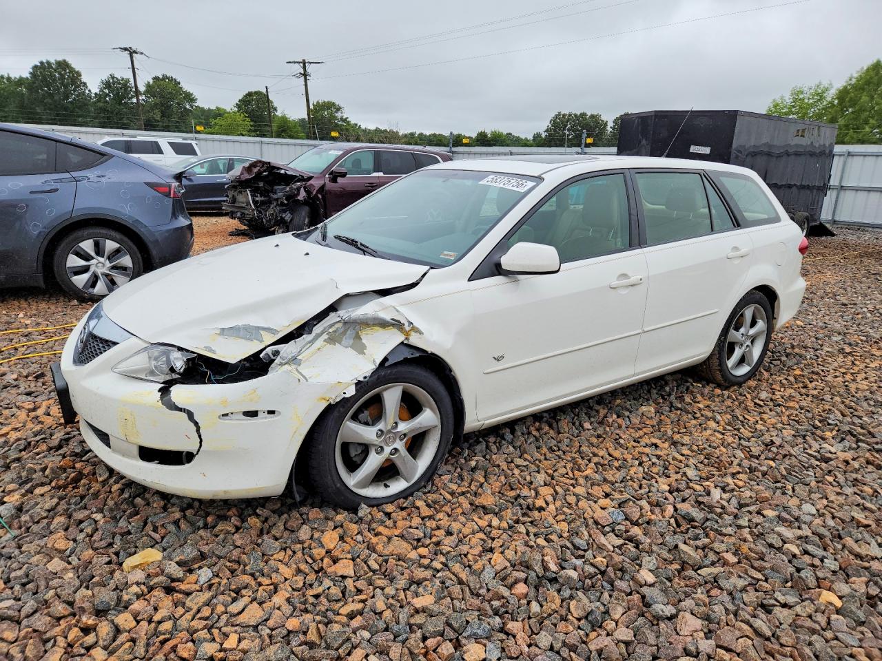 2005 Mazda 6 Grand Touring S, VIN 1YVHP82D355M00345 — Front end
