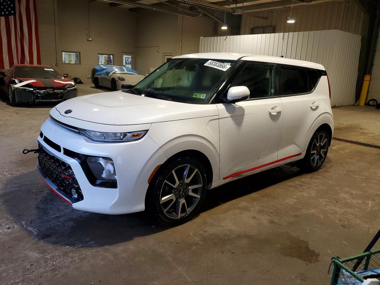 2020 Kia Soul GT-Line, VIN KNDJ63AUXL7704580 — Engine fire