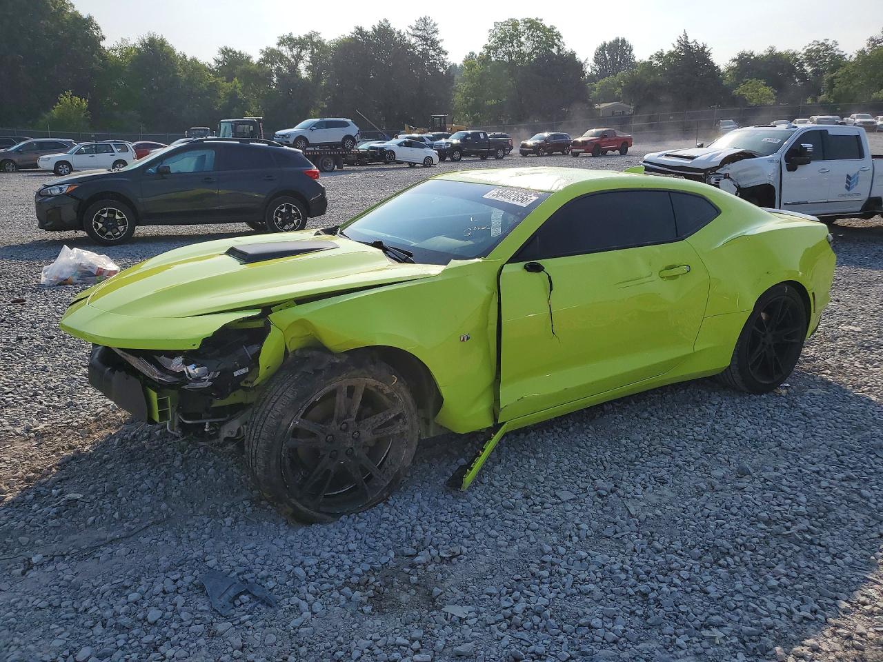 2019 Chevrolet Camaro 1LT, VIN 1G1FB1RX9K0152011 — Опрокидывание