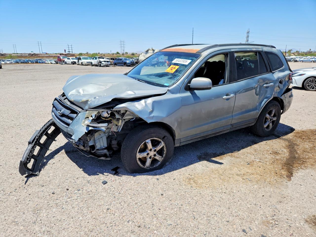 2008 Hyundai Santa Fe GLS, VIN 5NMSG13D68H164566 — Front end