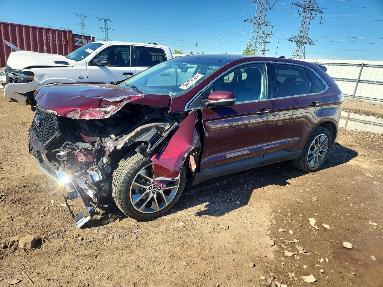 2017 Ford Edge Titanium, VIN 2FMPK4K82HBC25237 — Front end